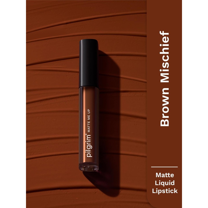 Pilgrim Matte Me Up Liquid Long-Lasting & Non-Drying Lipstick – 3 ml – Brown Mischief – 20