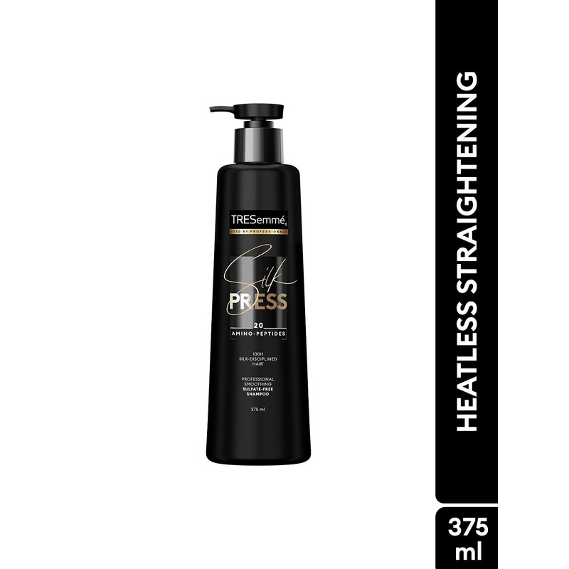 TRESemme Silk Press Smoothing Shampoo -20 Amino-Peptides for Silky Straight Hair – 375 ml