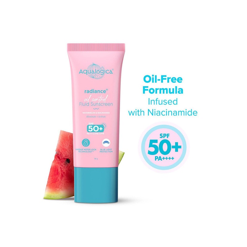 Aqualogica Radiance+ Oil Control Fluid UVA UVB SPF 50+ PA++++ Sunscreen – 50g