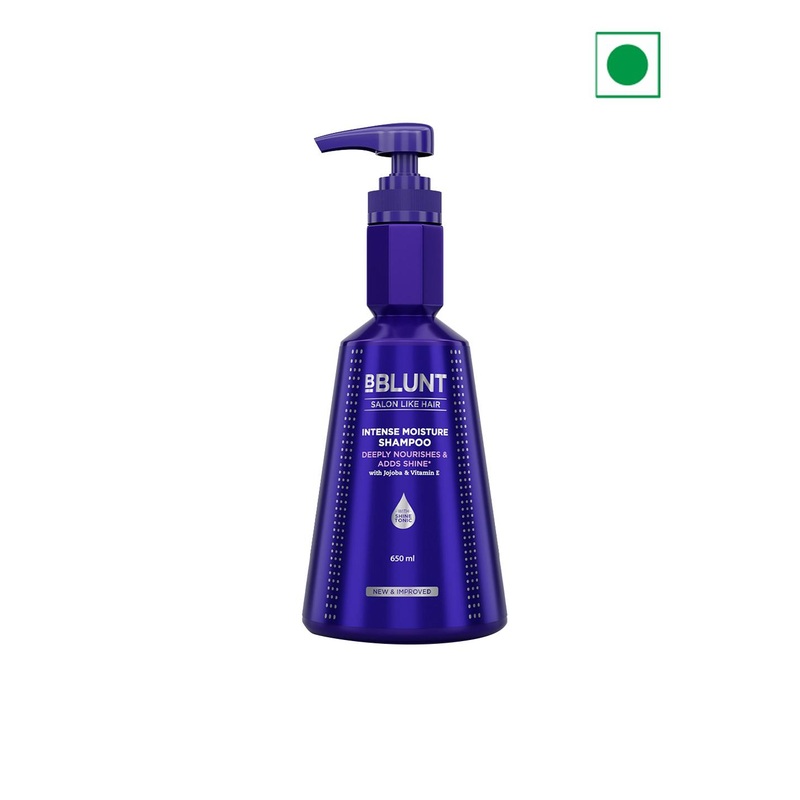 BBLUNT Intense Moisture Shampoo With Jojoba & Vitamin E  For Dry & Frizzy Hair – 650 ml