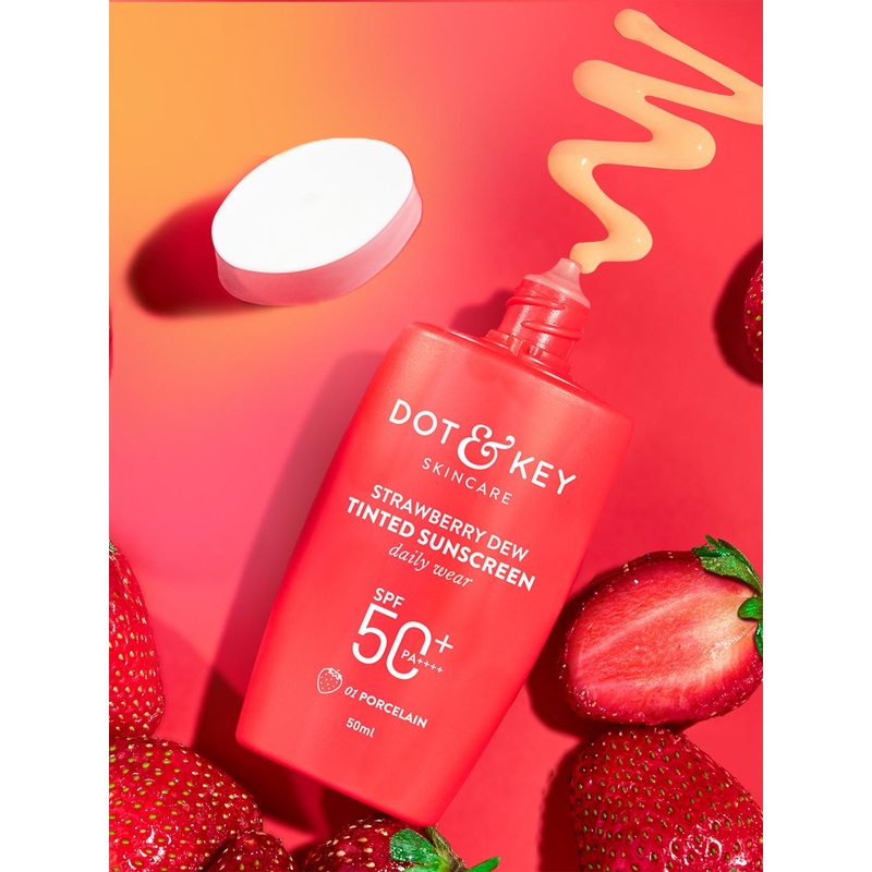 DOT & KEY Strawberry Dew Tinted Sunscreen SPF 50+ PA++++ 50 ml – Porcelain 01