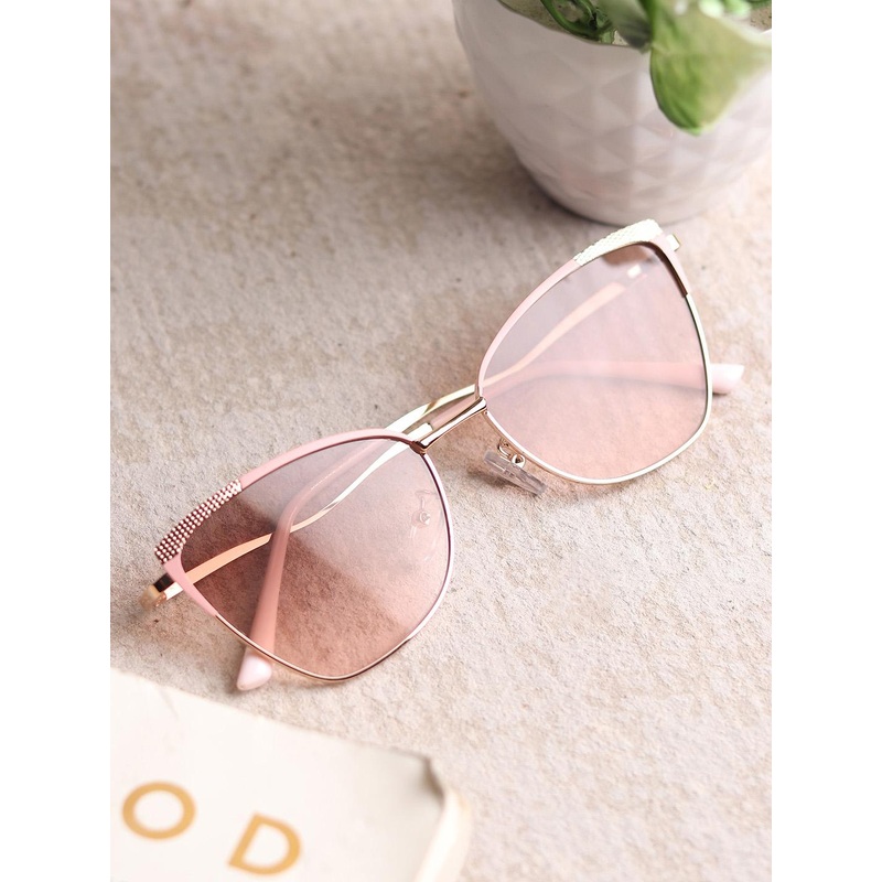 DressBerry Women Pink Cateye Sunglasses with UV Protected Lens Cat-eye vergara Pink