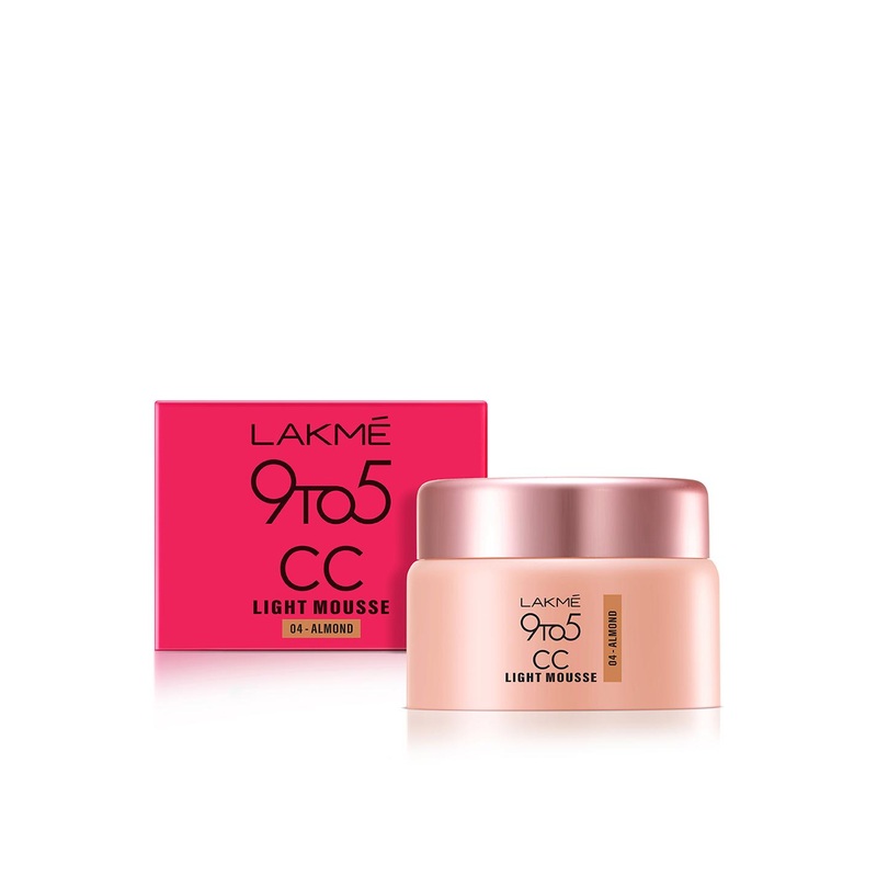 Lakme 9to5 CC Light Mousse with Vitamin E 25g – Almond 04