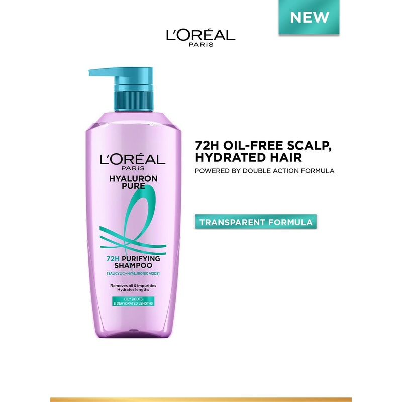 LOreal Hyaluron Pure 72H Purifying Shampoo For Oily Scalp – 1L