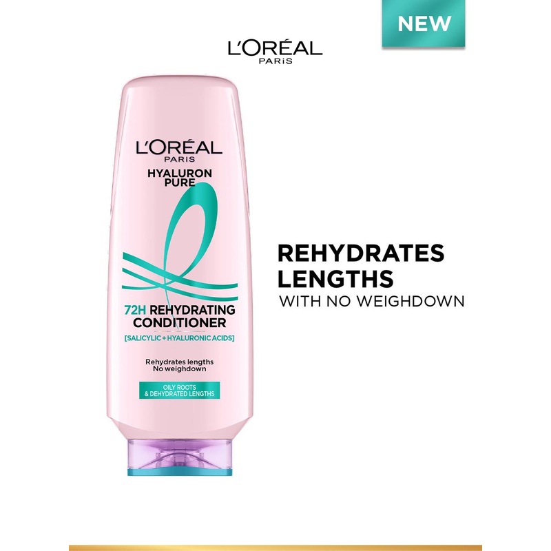 LOreal Hyaluron Pure 72H Rehydrating Conditioner For Smooth Tangle-Free Hairs – 340ml