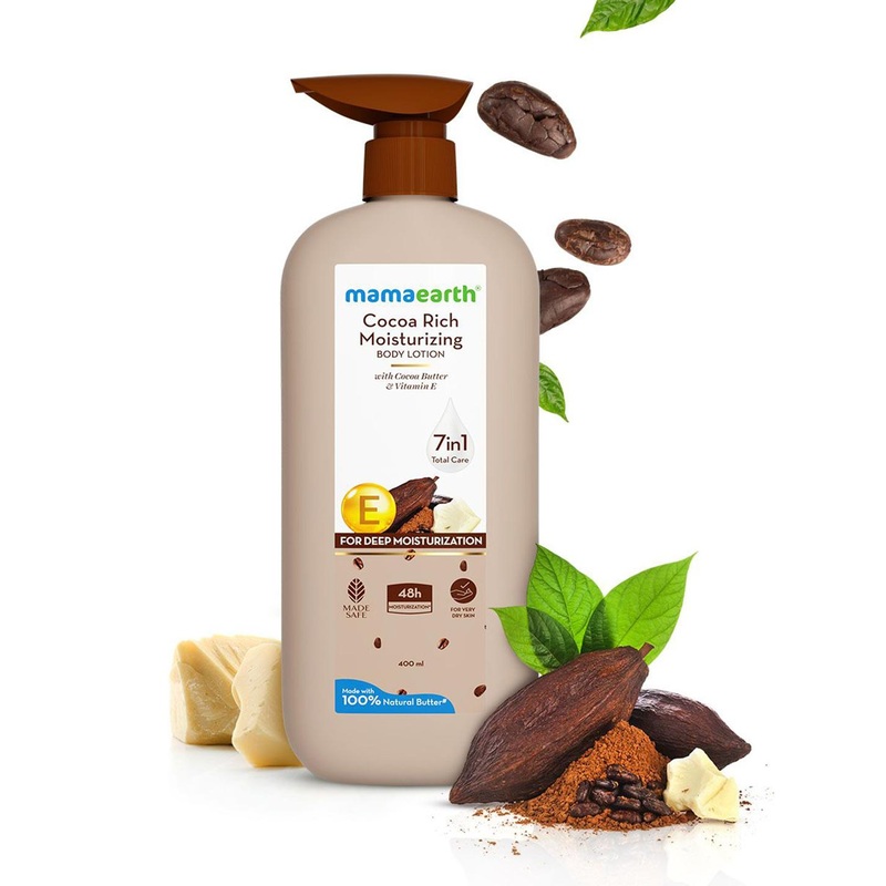 Mamaearth Cocoa Rich Moisturizing Body Lotion with Cocoa Butter & Vitamin E – 400ml