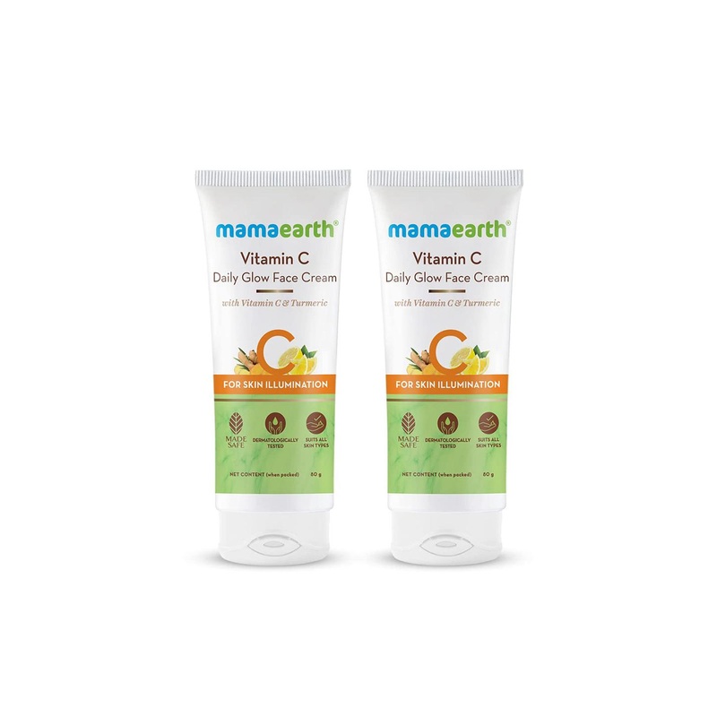 Mamaearth Set Of 2 Vitamin C Daily Glow Face Cream For Skin Illumination – 80g Each