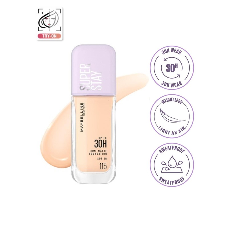 Maybelline New York 30H Longwear Super Stay Lumi-Matte Liquid Foundation 35ml – Shade 115