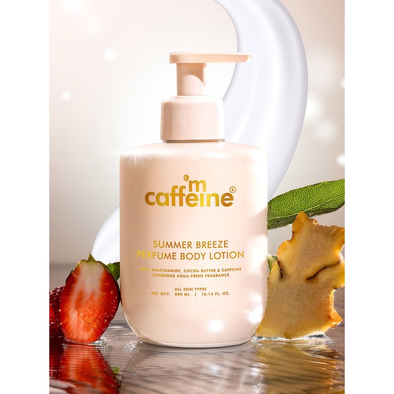 MCaffeine Summer Breeze Body Lotion with Niacinamide Cocoa Butter & Caffeine – 300 ml