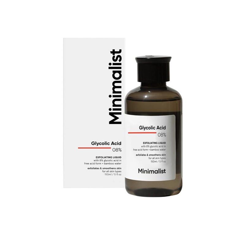 Minimalist 8% Glycolic Acid Toner For Glowing Skin For Body, Face, & Scalp