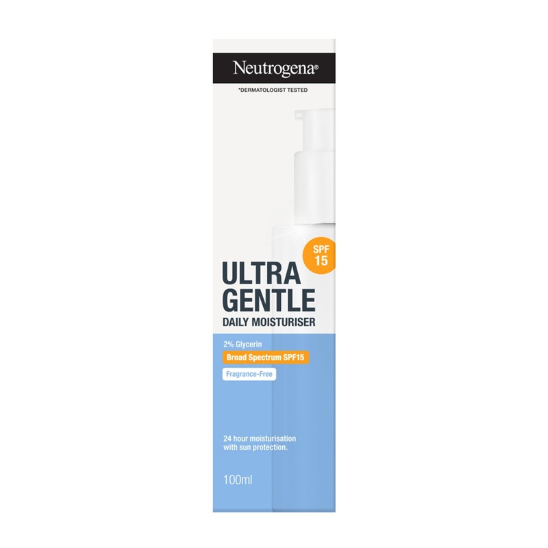 Neutrogena Ultra Gentle SPF 15 Daily Face Moisturizer with 2% Glycerine – 100 ml