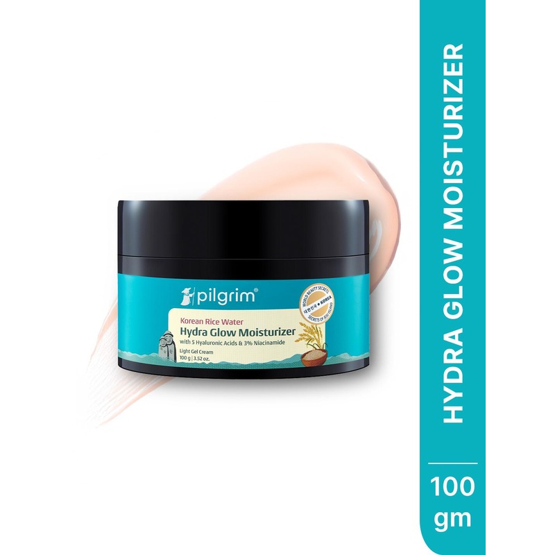 Pilgrim Korean Rice Water Hydra Glow Light Gel Moisturizer With 5x Hydration – 100 g