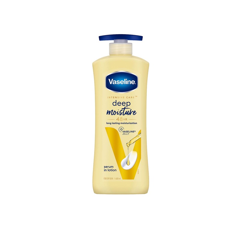 Vaseline Deep Moisture Body Lotion for Cushion Soft Skin with Ceramides Hyaluron – 600ml