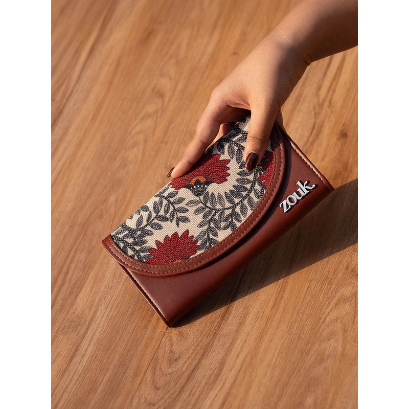 ZOUK Women Ethnic Motifs Printed Nawabi Couture Kyra Flap Wallet