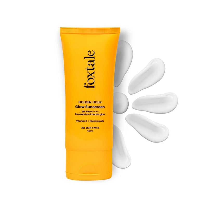 FoxTale SPF 50 Glow Sunscreen with PA++++, Vitamin C & Niacinamide – 50 ml