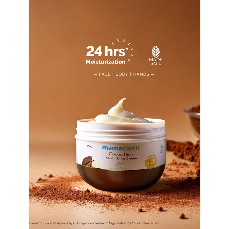 Mamaearth Cocoa Rich Moisturizing Cream With Cocoa Butter & Vitamin E – 200 g