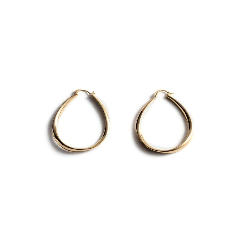 MANGO Oval -Shaped Hoop Earrings