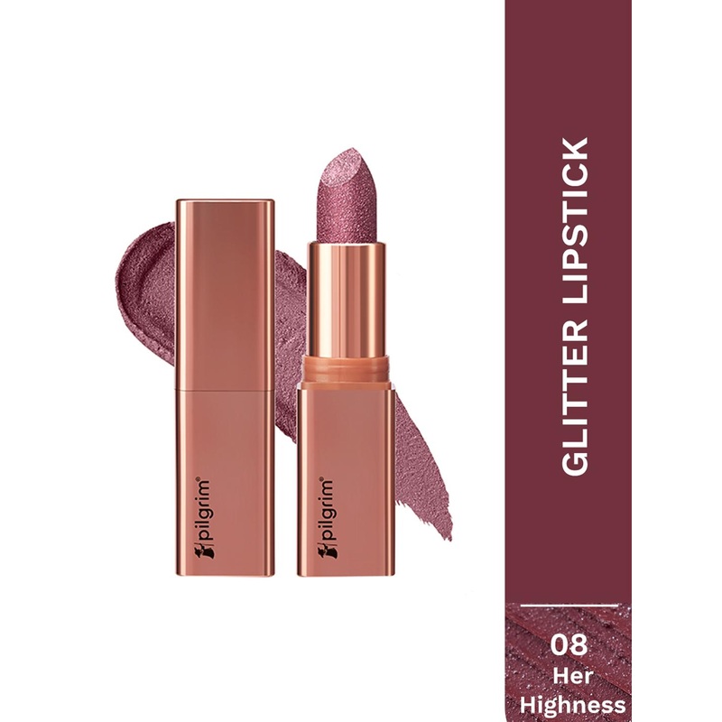 Pilgrim Dubai Bling 3D Glitter Formula With Matte Finish Lipstick- 4.2 g- Her Highness-08