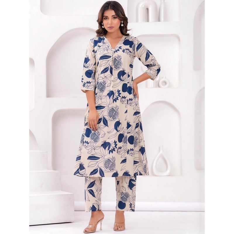 SZN Women Printed Cotton Co-Ord Set