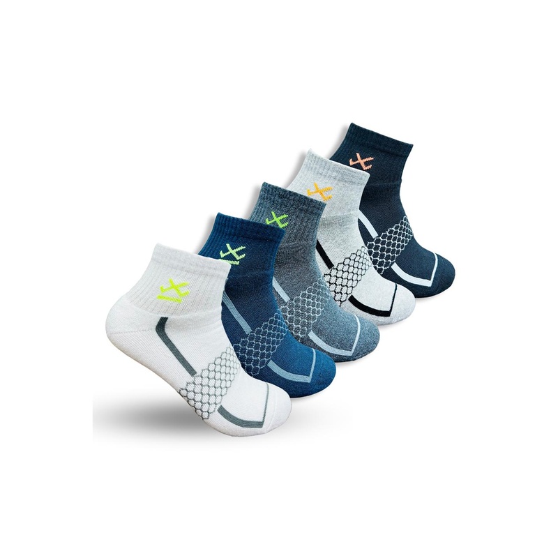 WROGN  Unisex Pack Of 5 Assorted Ankle-Length Cotton Socks