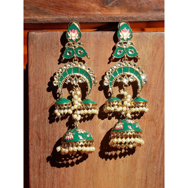 Anouk Gold-Plated Dome Shaped Drop Earrings