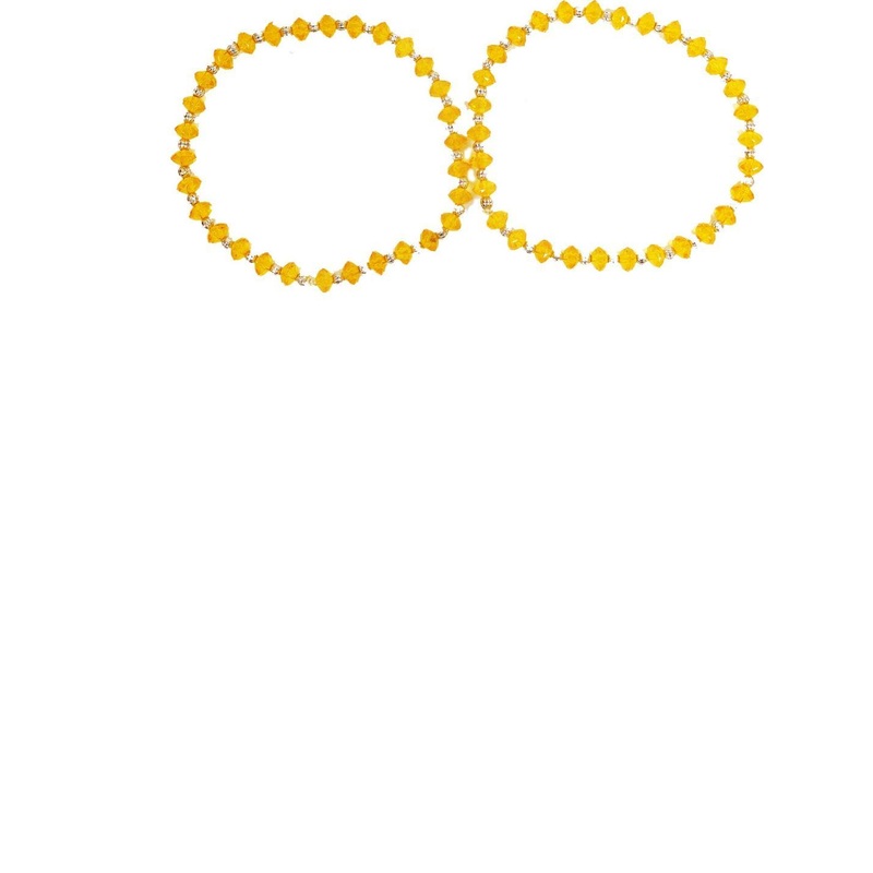 CHARMS Women Orange Alloy Anklet With Artificial Beads