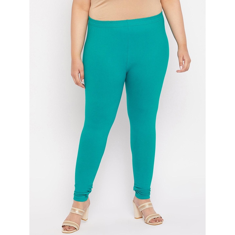 CLORA CREATION PLUS Plus Size Women Churidar Length Cotton Leggings