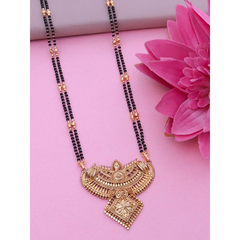 Ramdev Art Fashion Jwellery Gold-Plated Artificial Beaded Long Mangalsutra