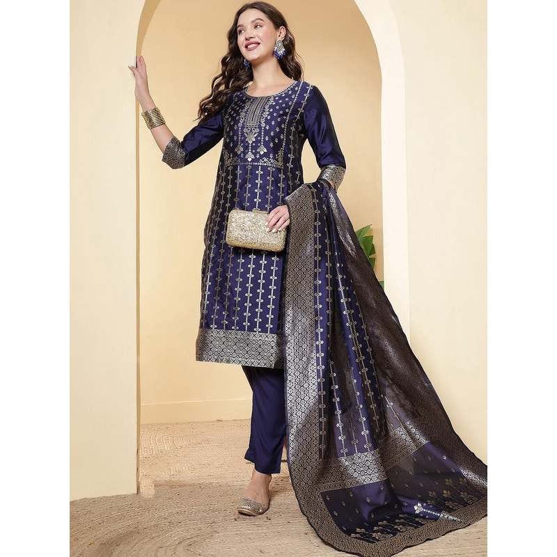 Anouk Rustic  Women Regular Kurta with Trousers & With Dupatta