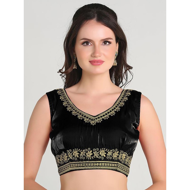 HERE&NOW Embroidered Sleevless Saree Blouse