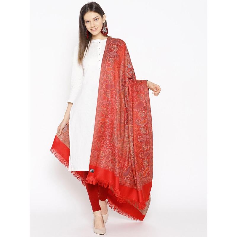 WEAVERS VILLA Women Woven Design Winter Shawl