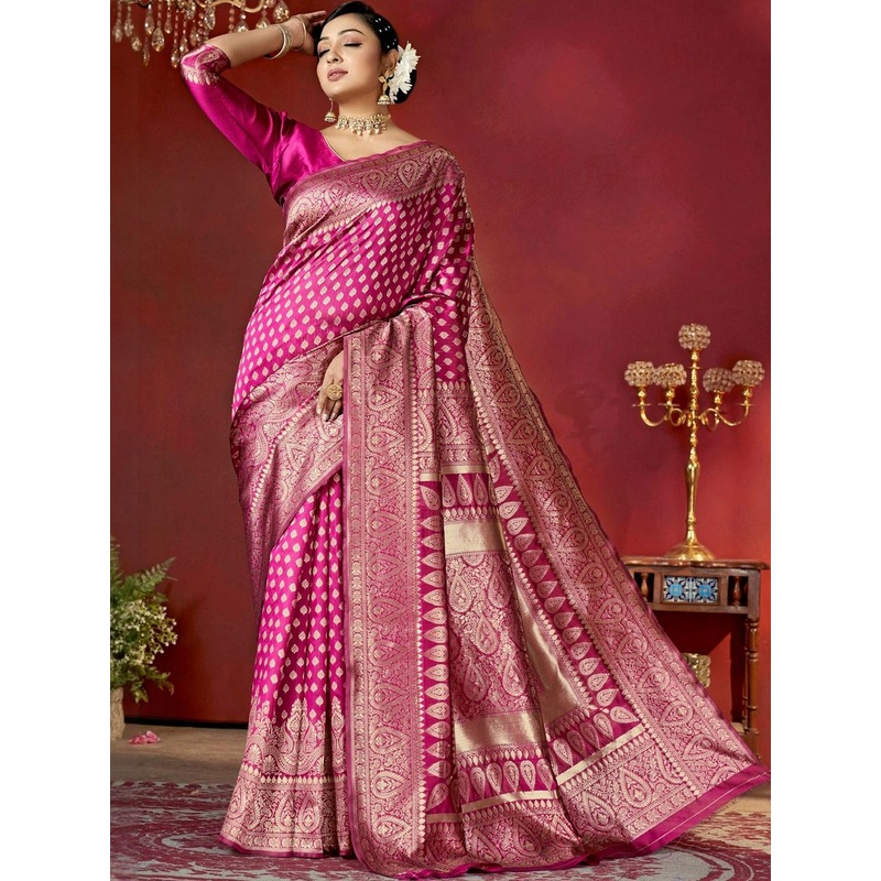 DIVASTRI Woven Design Zari Heavy Work Banarasi Saree