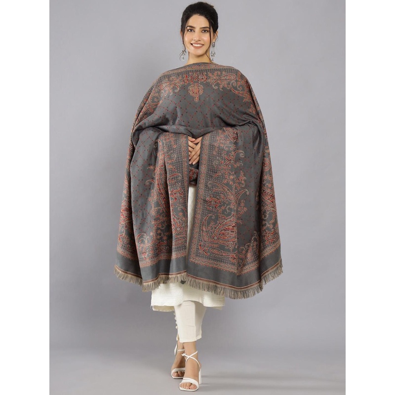 HANDICRAFT PALACE Ethnic Motifs Woven Design Shawl