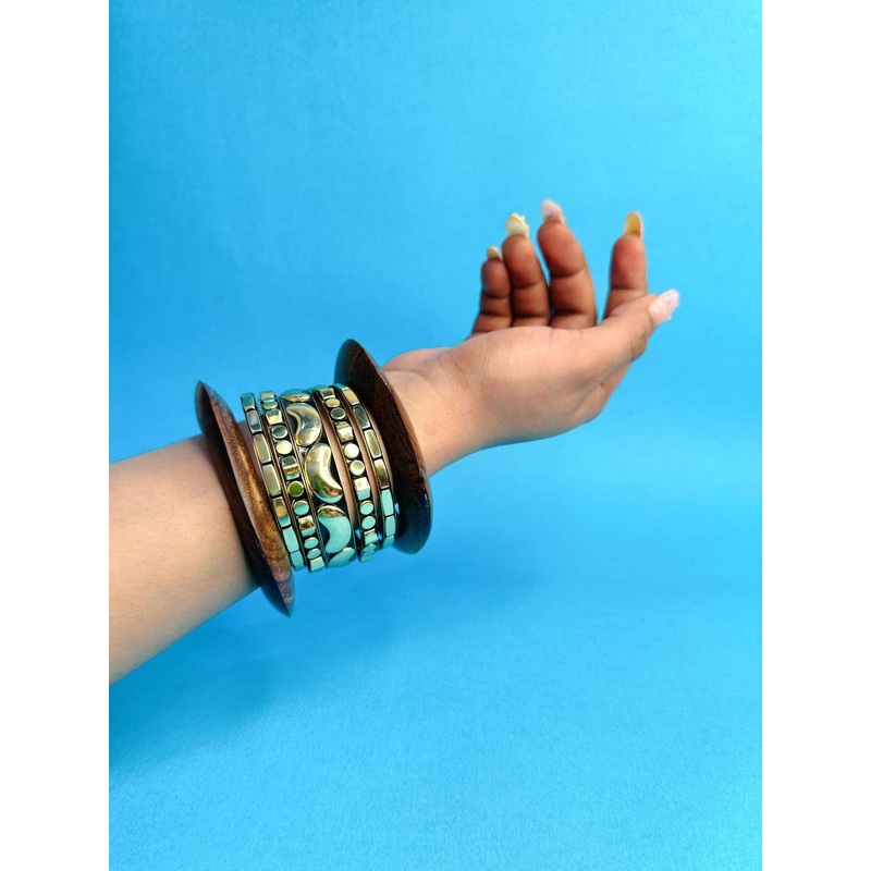 TAG 7 Set Of 3 Wooden Bangles