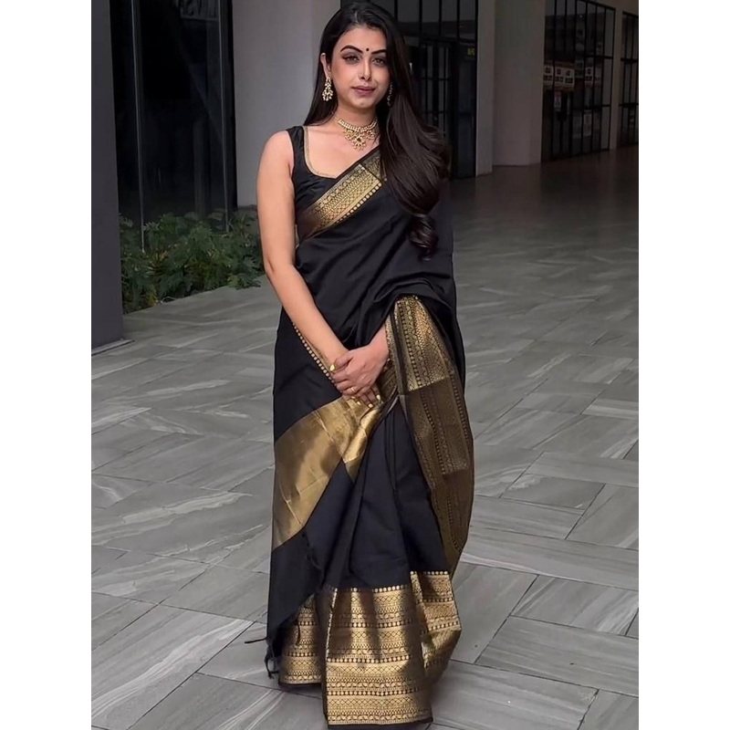 YAMUNE Woven Design Zari Art Silk Handloom Banarasi Saree