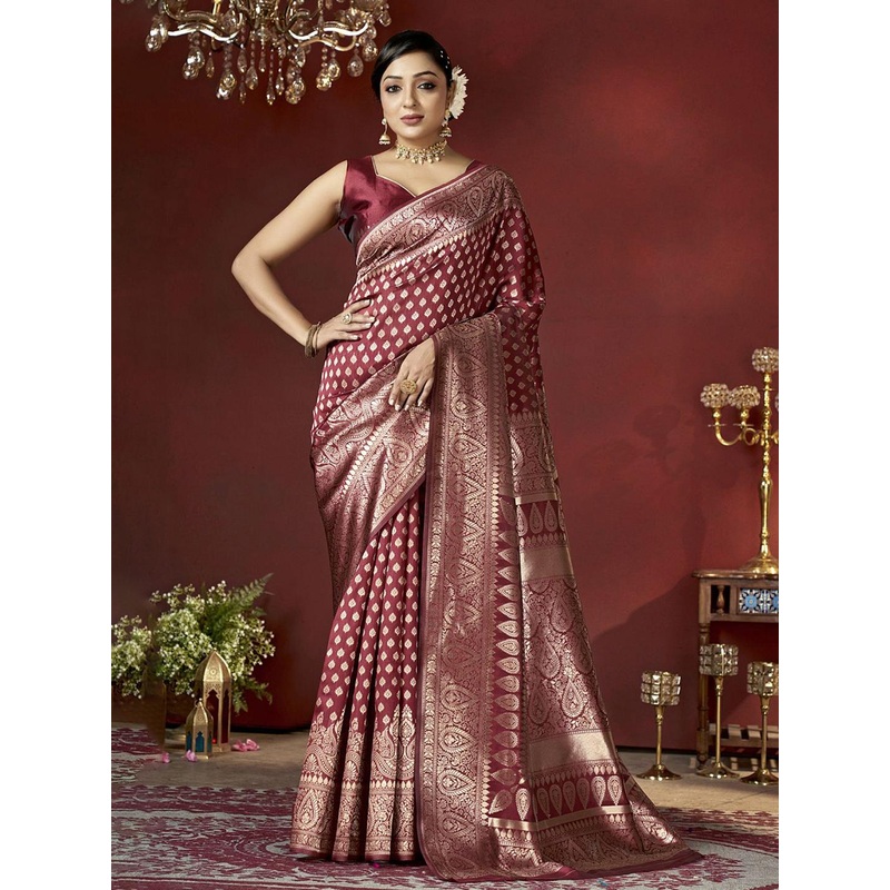 DIVASTRI Ethnic Motifs Woven Design Banarasi Saree