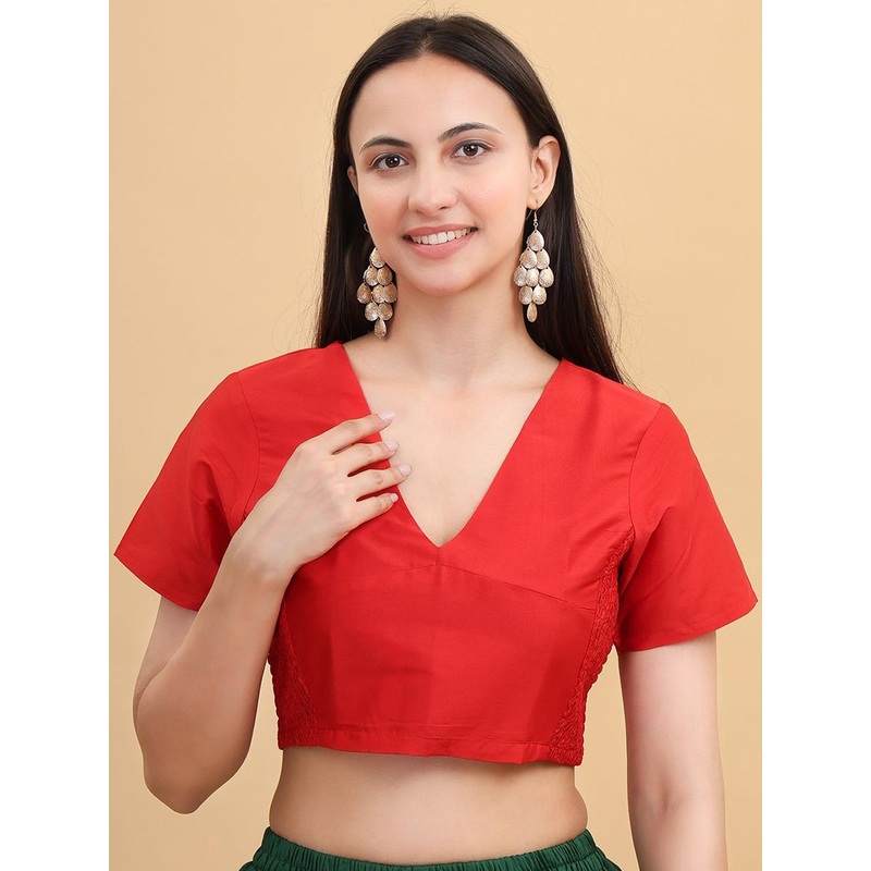 Frolic Rolic Solid Silk Smoking detail Blouse