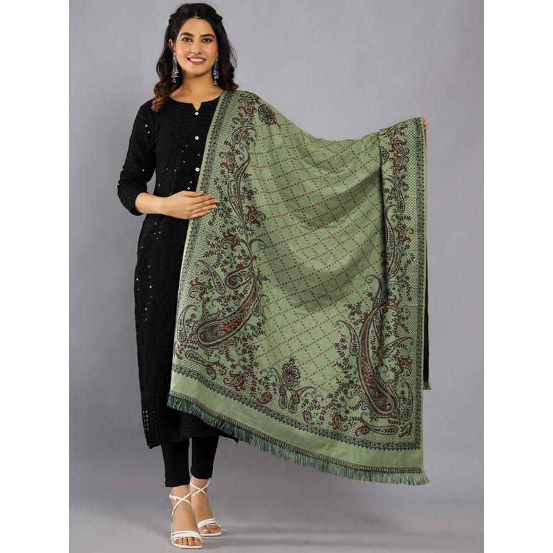 HANDICRAFT PALACE Kashmiri Kani Ethnic Motif Woven Design Shawl