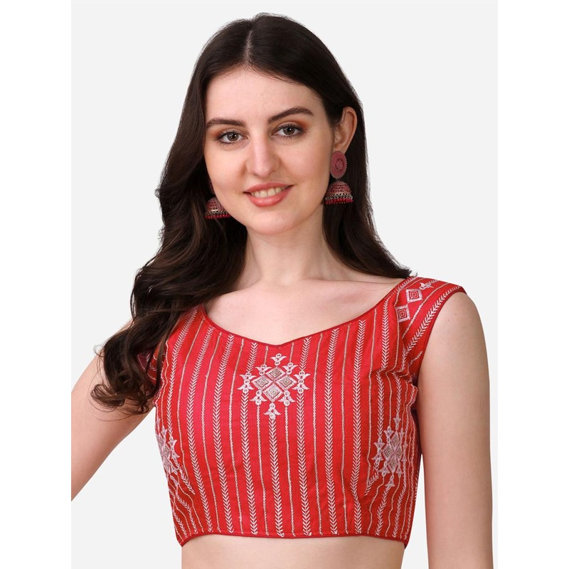 HERE&NOW Embroidered Readymade Saree Blouse