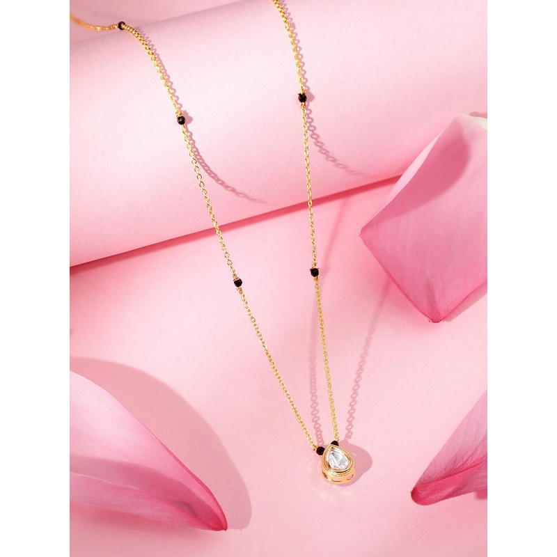 Rubans Gold-Plated Studded Mangalsutra