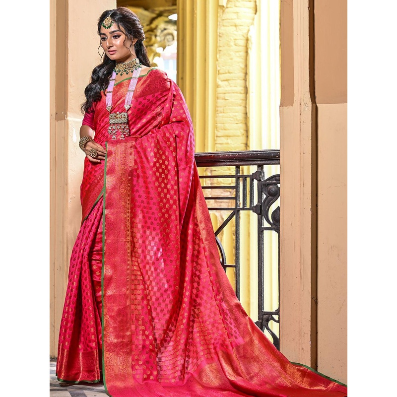Anouk Rustic Ethnic Motifs Woven Design Zari Banarasi Saree