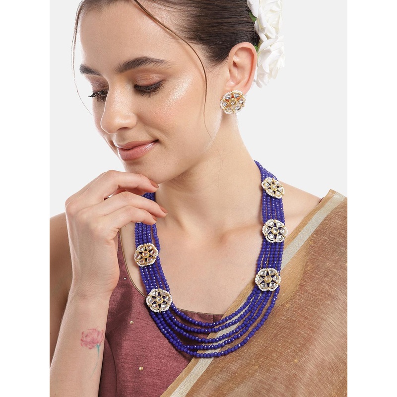 Anouk Women Gold-Plated Kundan Layered Jewellery Set