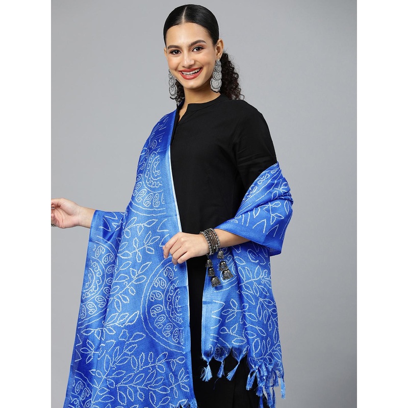 Rani Saahiba Bandhani Printed Art Silk Dupatta
