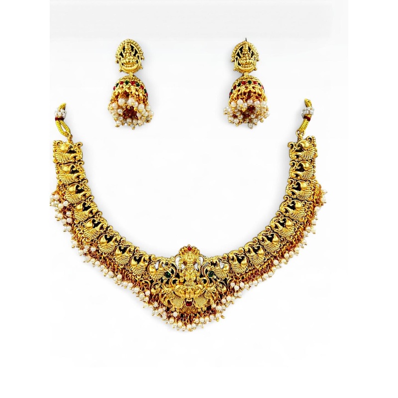 ANTIQUE JEWELLERY Gold-Plated Temple Necklace