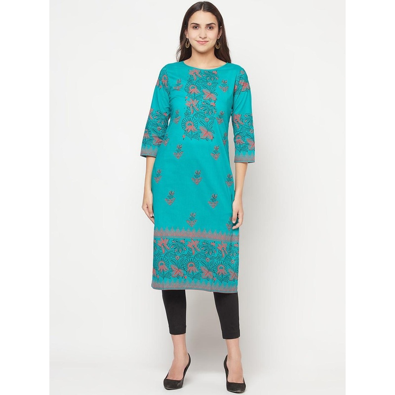 ANIYAH Women Floral Printed Cotton Kurti