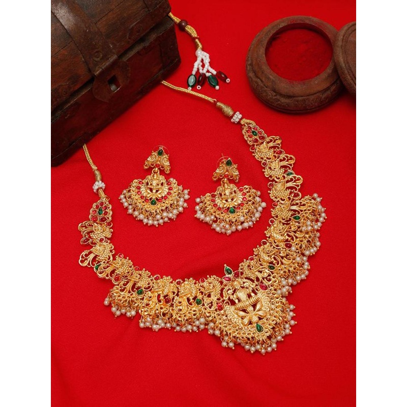 Anouk Gold-Plated Stone Studded Jewellery Set
