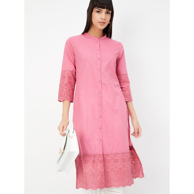 max Mandarin Collar Straight Kurta