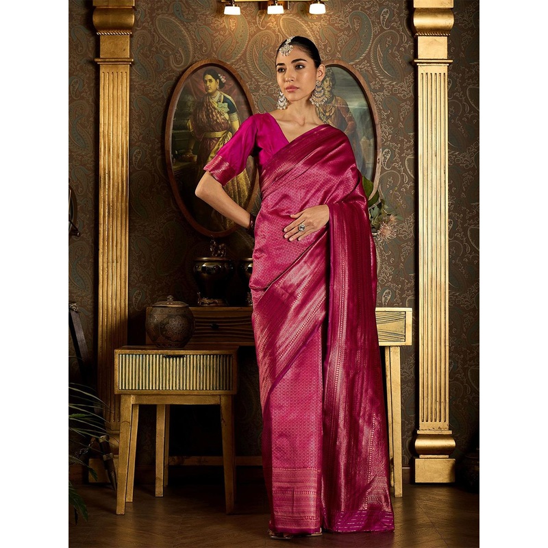 Sangria Woven Design Banarasi Saree