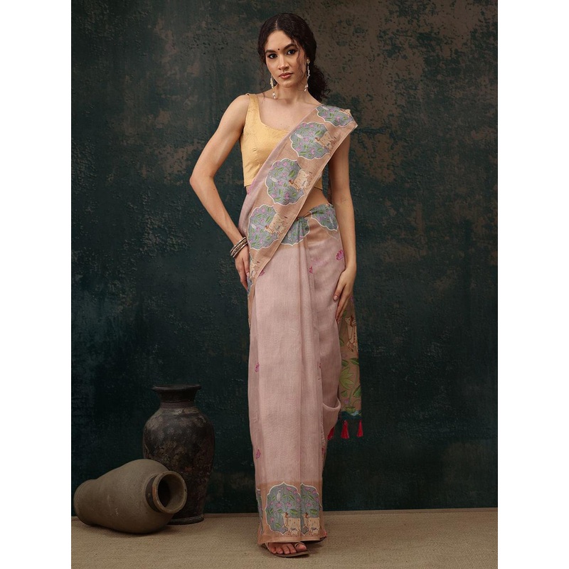 Silk Land Ethnic Motifs Chanderi Saree