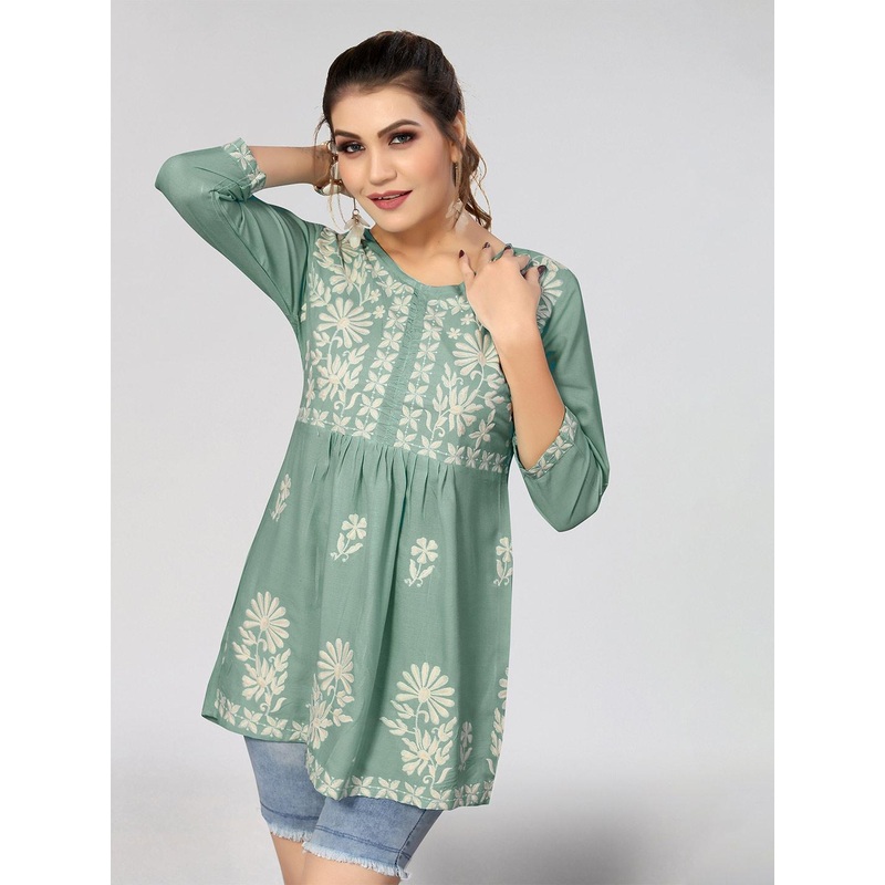 Winza Designer Floral Embroidered Top